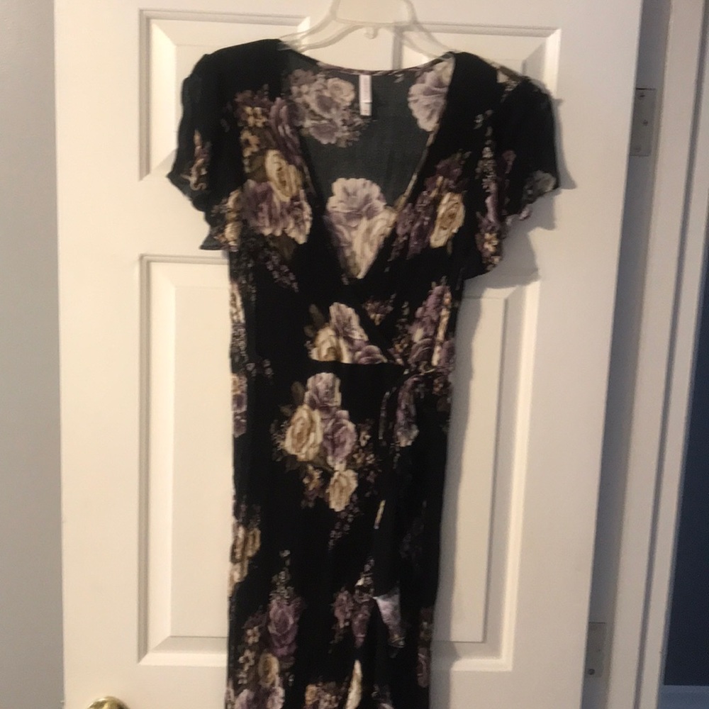 Hi-low floral dress